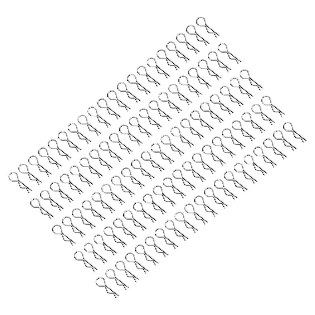 100 Stück R-Typ Karosserieklammern Stift für 1/10 1/12 1/16 RC Auto Metall Karosserieklammern Stift