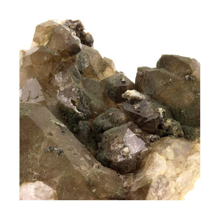 Pierres et Minéraux. Anatase + Quartz. 1536.0 ct. Col de La Madeleine, Savoie, France..