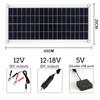 20W-1000W Solar Panel 12V Solar Cell 10A-100A Controller Solar Plate Kit For Phone RV Car Caravan Home Camping Outdoor Battery