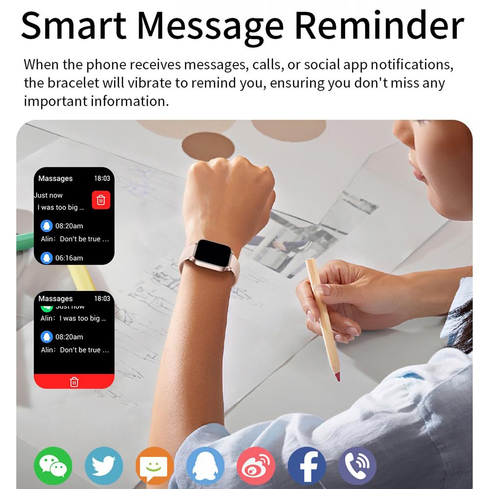 696 New Ultra-Thin Body Blue Tooth Call Smart Watch Heart Rate Health Sports Fitness Voice Assistant Men Women Smartwatch Music
