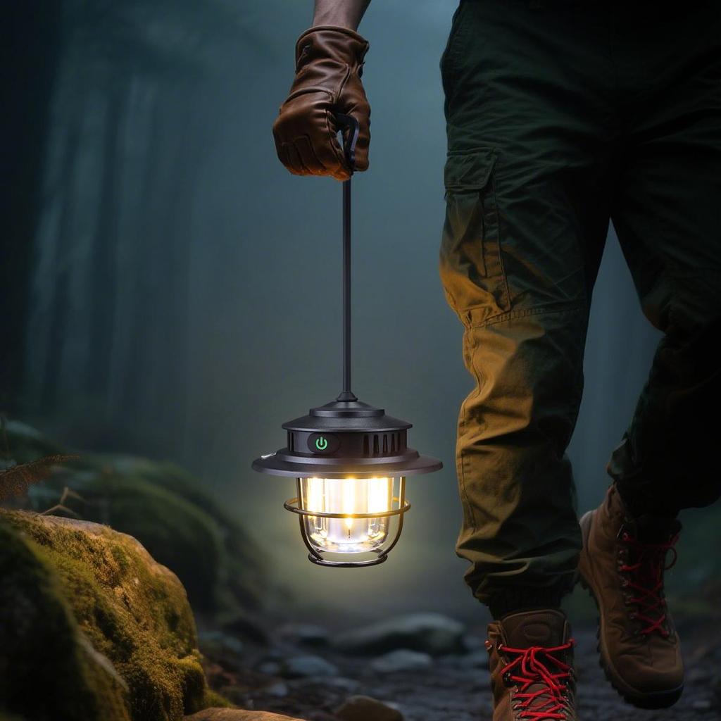 Outdoor Portable Camping Light Waterproof IPX4 USB LED Rechargeable Hanging Tent Light For Outdoor Hiking Night Lamp