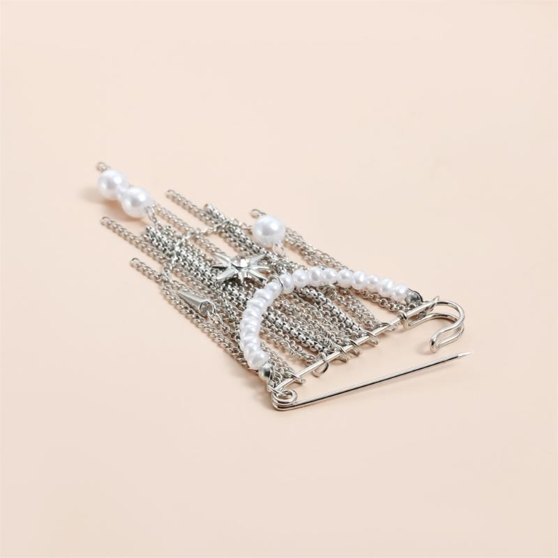 Elegant Fringe Brooch For Women Lightweight 18g Alloy Pin For Clothing Decoration And Waist Cinching Accessory