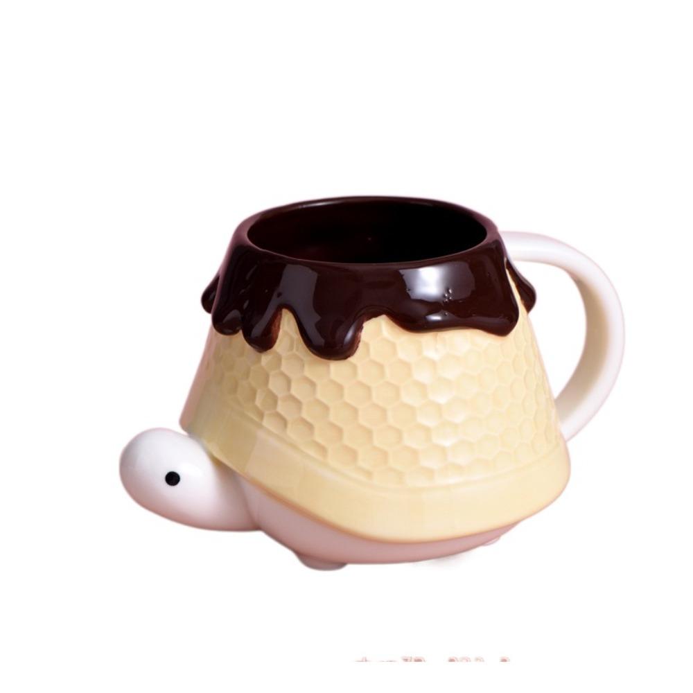 

with Handle Turtle Honey Water Cup Ceramic Tea Drinking Cup Mug Coffee Cup Juice бежевый