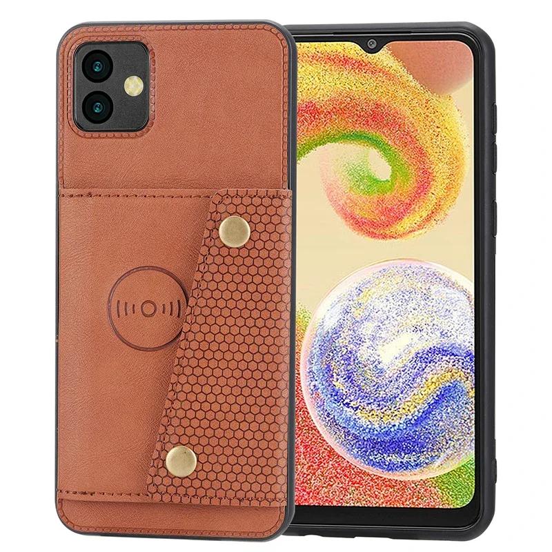 Leather Cover For Samsung Galaxy S25 Edge S24 A05 A05S A06 A15 A16 A25 A26 A33 A34 A35 A36 A53 A54 A55 A56 Card Slots Phone Case