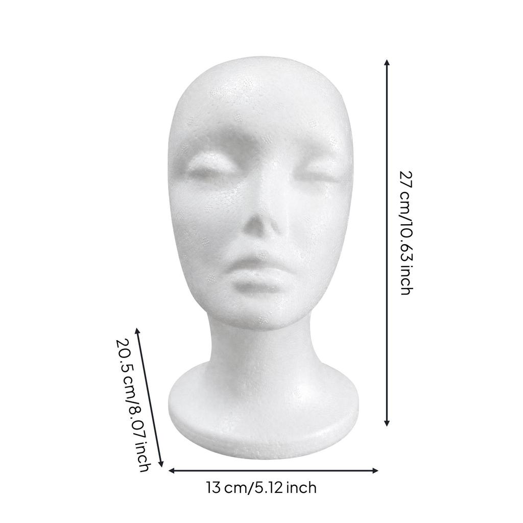 Foam Mannequin Head with Base Versatile Hairpiece Stand Lightweight