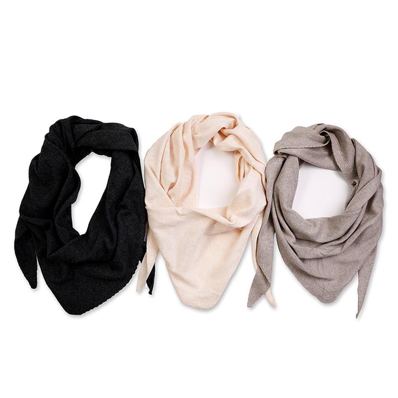 Women 160x40cm Triangle Scarf Shawl Wool Neck Warmer Solid Color Multipurpose Cowl Pashmina Female Soft Spring Knit Accessories