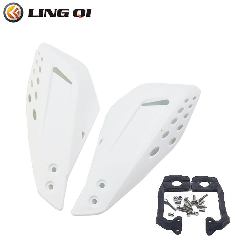 LINGQI Carbon Fiber Texture Universal Handlebar Protector Handguard Fit for Dirt Bike Front Brush Guard Bar Handle Protector