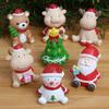 Christmas Old Man Snowman Ornaments Mini Resin Ornament Resin Craft Decoration Gift Present Doll Doll