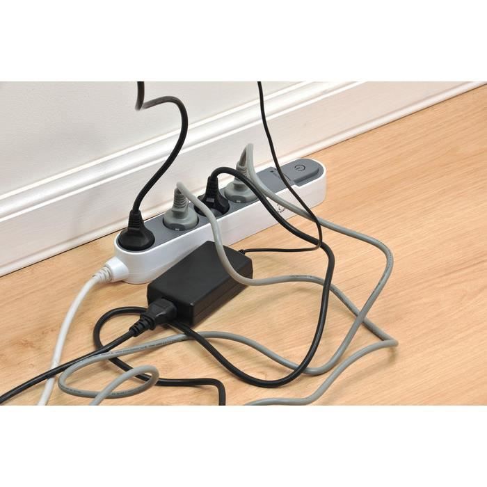 Boîtier de rangement - D-LINE - Cable Tidy Mini Box - Noir - Rangement de câbles - Compact