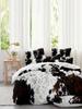 3pcs/set Cow Pattern Duvet Cover Set(1 Duvet Cover & 2 Pillowcase), Polyester Bedding Set For All Season