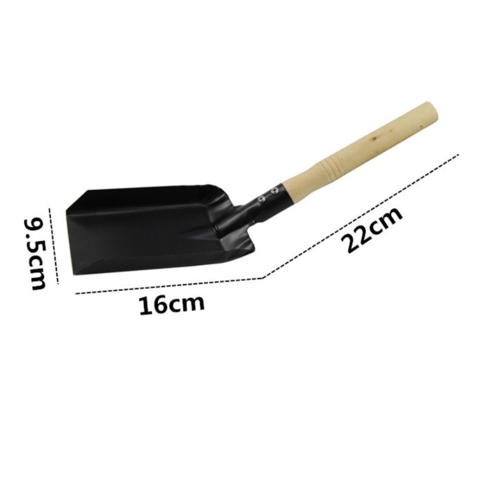 Iron Dustpan Ash Shovel Wooden Handle Gardening Tools Wood Burner Accessories  Fireplace Cleaning