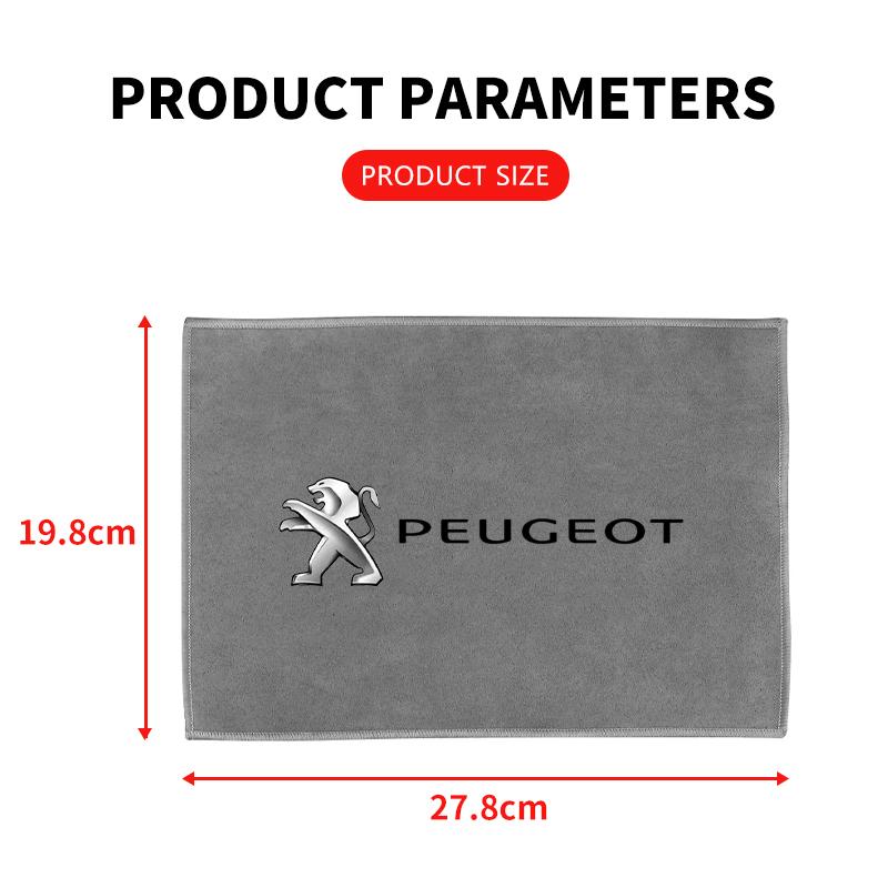 Fashion New Car Drying Towel Suede Coral Velvet Double-sided Car Cleaning Cloth For Peugeot 206 208 306 307 308 407 408 508 2008