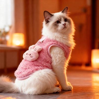 Neue Katzenkleidung - Winter- und Herbstmäntel, die warm halten und Haarausfall vorbeugen. Kapuzenmantel für Haustiere und Hunde. Ähnlich wie Panda Kleidung.