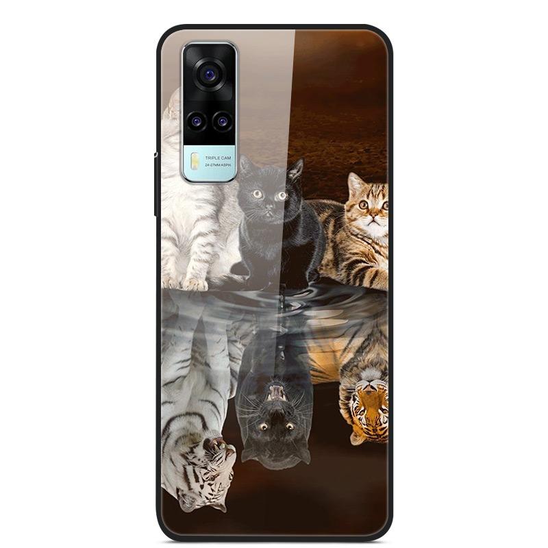 Tempered Glass Case For Vivo Y31 Y51 Case Soft Silicome Bumper For Vivo Y51 Y31 Phone Case Hard Glass Back Cover Y 31 Y 51 Funda