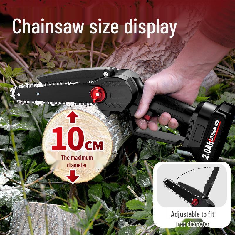 Compact Cordless Electric Chainsaw with Lithium Battery for Home Pruning and Logging
