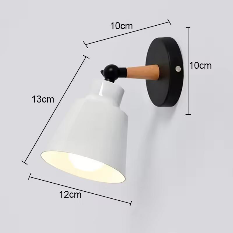 Simple Creative Wall Lamp Color Solid Wood LED Wall Lamp Living Room Corridor Bedside Lamp Decorative Lighting Sconce Bedroom