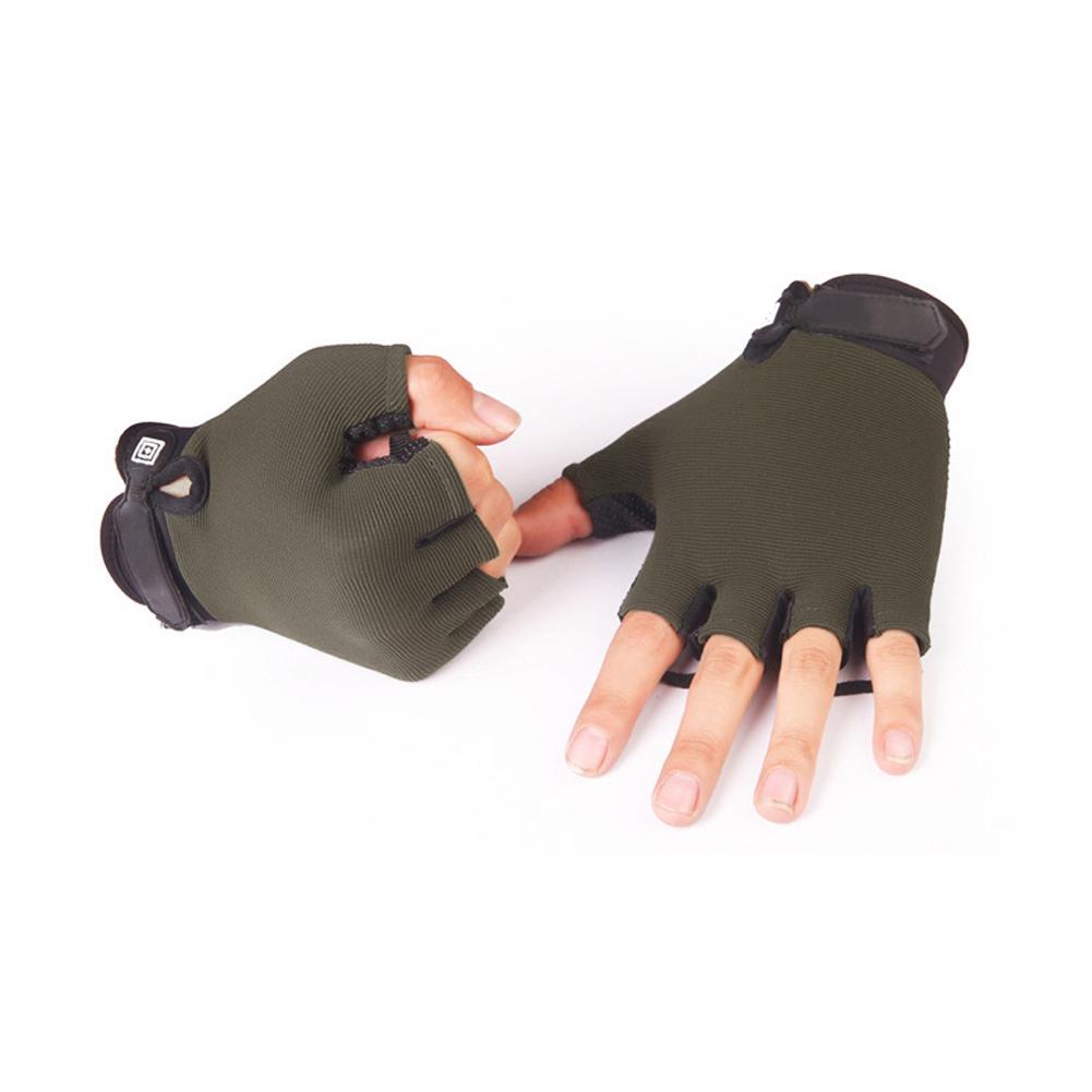 

Half Finger Gloves Men Breathable Skidproof Outdoor Fitness Cycling Fashion L зелений