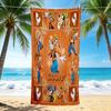 1Pc Goofy'S Orange Fun Beach Towel, Quick Dry, Multi-Use for Beach Pool Gym Yoga Home Travel, Christmas, Halloween, Xmas Gift ES9293