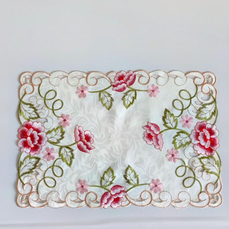 Modern Lace Embroidery Table Place Mat Cloth Placemat Cup Mug Tea Coffee Coaster Dining Doily Drink Glass Pad Christmas Kitchen