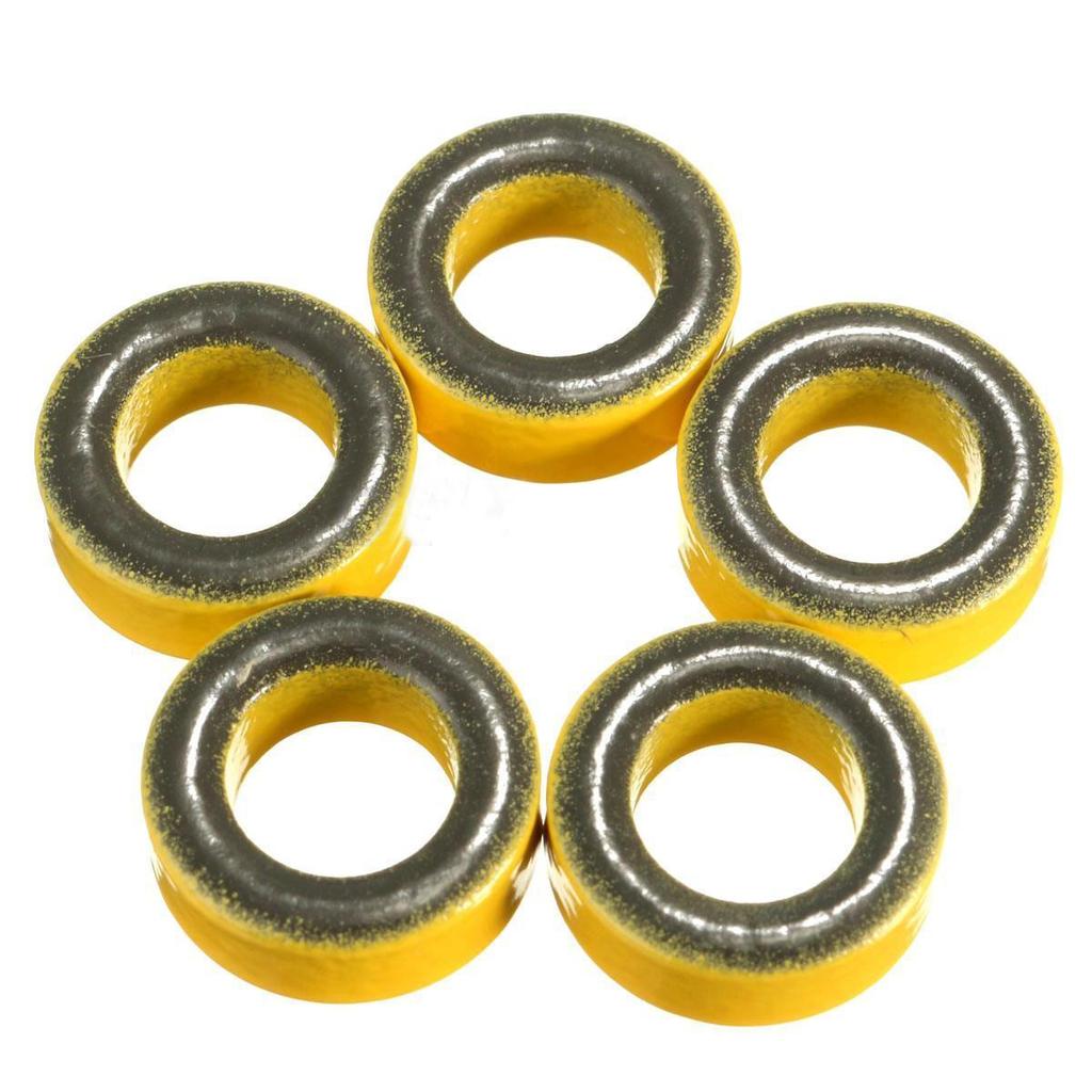 5pcs New Yellow Micrometals T50-6 Iron Powder Toroidal Core RF Toroid HF HAM QRP