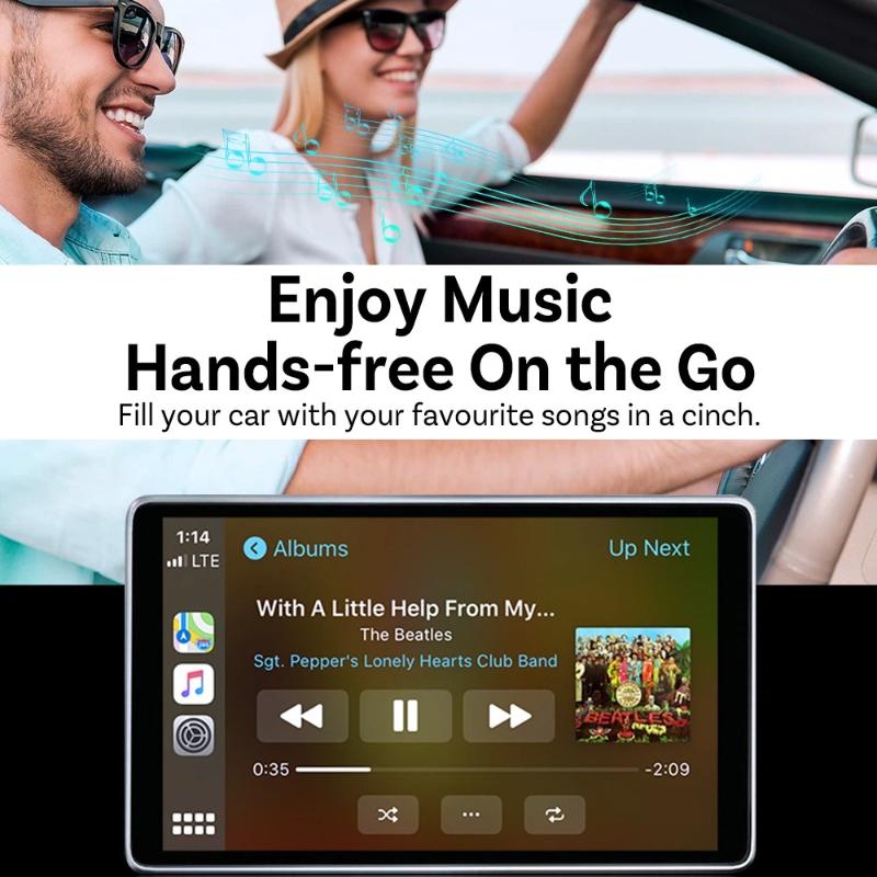 AI Mini Box 2-in-1 CarPlay Android Auto Adapter, Plug-and-Play Fit 99% Stock Car Head Units