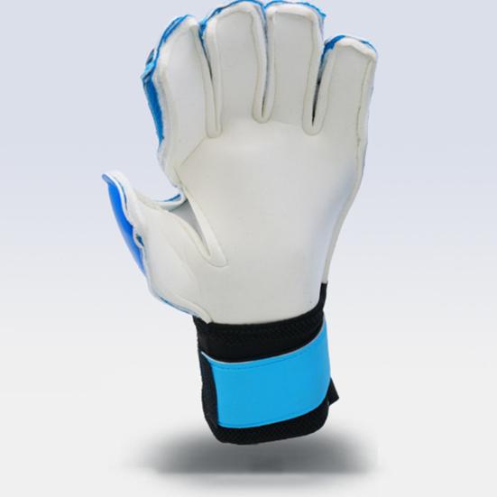 1 Paar Torwarthandschuhe, verdickt, verschleißfest, rutschfest, starke Griffe, Handflächen, fünf Finger, farblich passende Doppelschichten, Handgelenkschutz, Fußball