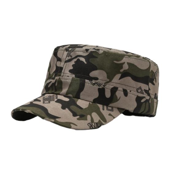 Camouflage Baseball Cap Unisex Lett Anti-UV Solbeskyttelse Bærbar Sommer Flat Hat Utendørs Trening Vandring Sport Cap Voksen Soldat Hat