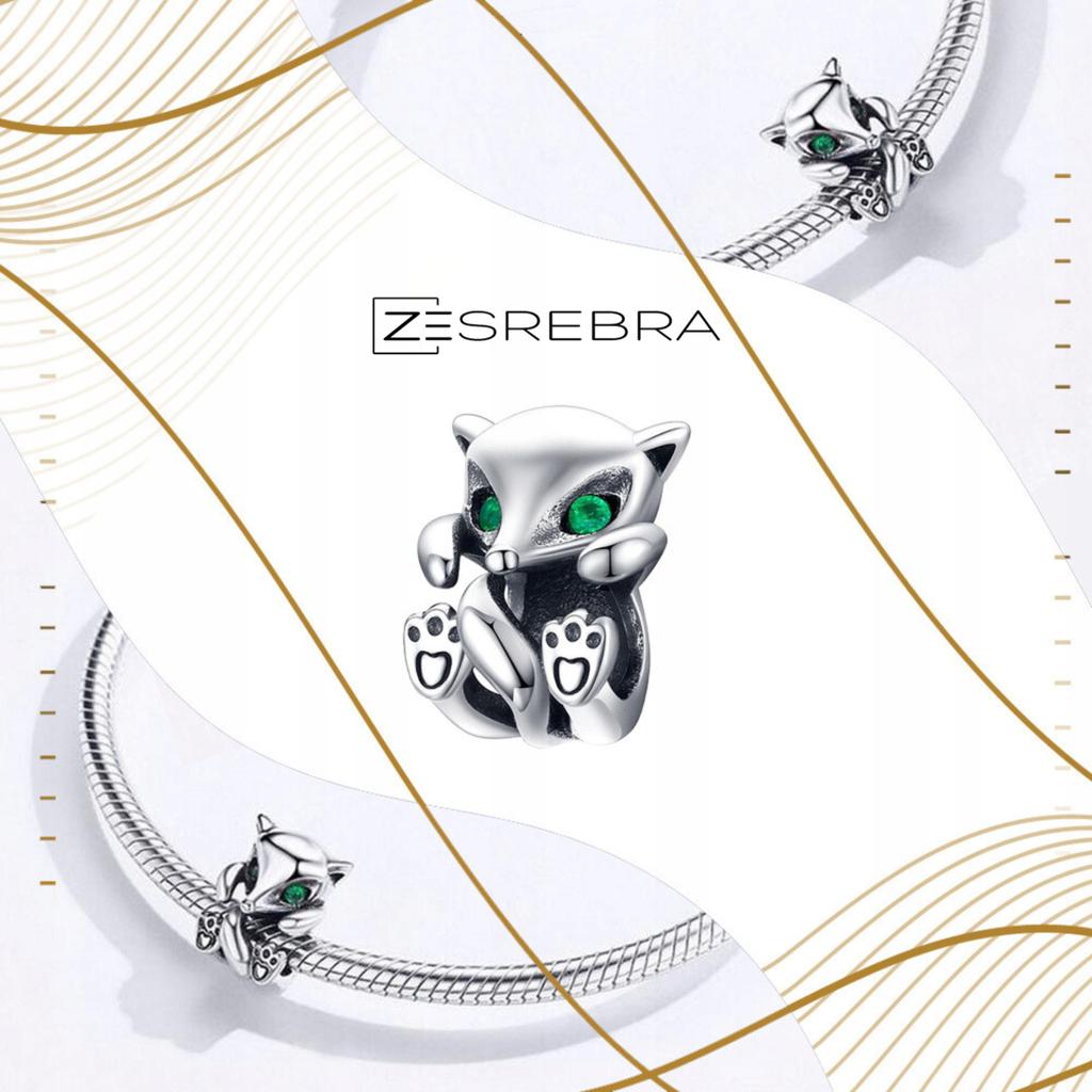 Charms Pr 925 Fox Pendant Bead Colorful Zircons Beads Lis