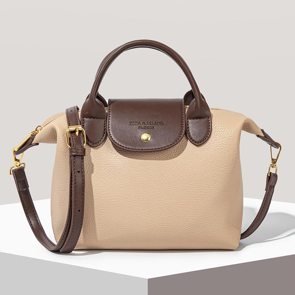 Classic Fashi Simple Messenger Bag, Elegant Temperament, Multifunctial, High-value Ctrast Color Shoulder Bag