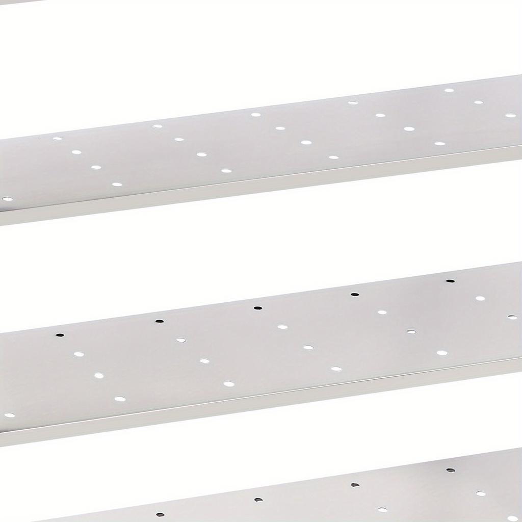 Stainless Steel Storage Rack 4Tier Commercial Shelving Unit with Adjustable Height for Restaurant Warehouse Logistics Center Use