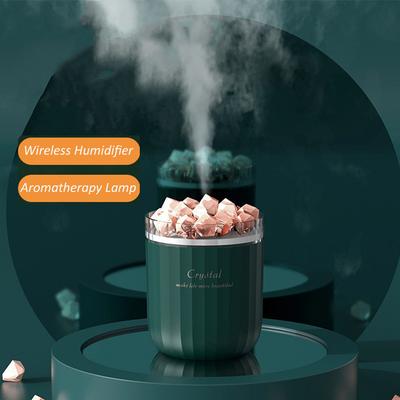 Taşınabilir Kablosuz Hava Nemlendirici Usb Mist Maker Sisleyici Doğal Kristal Tuz Taş Aromaterapi Lambası Ultrasonik AROMA YAYICI