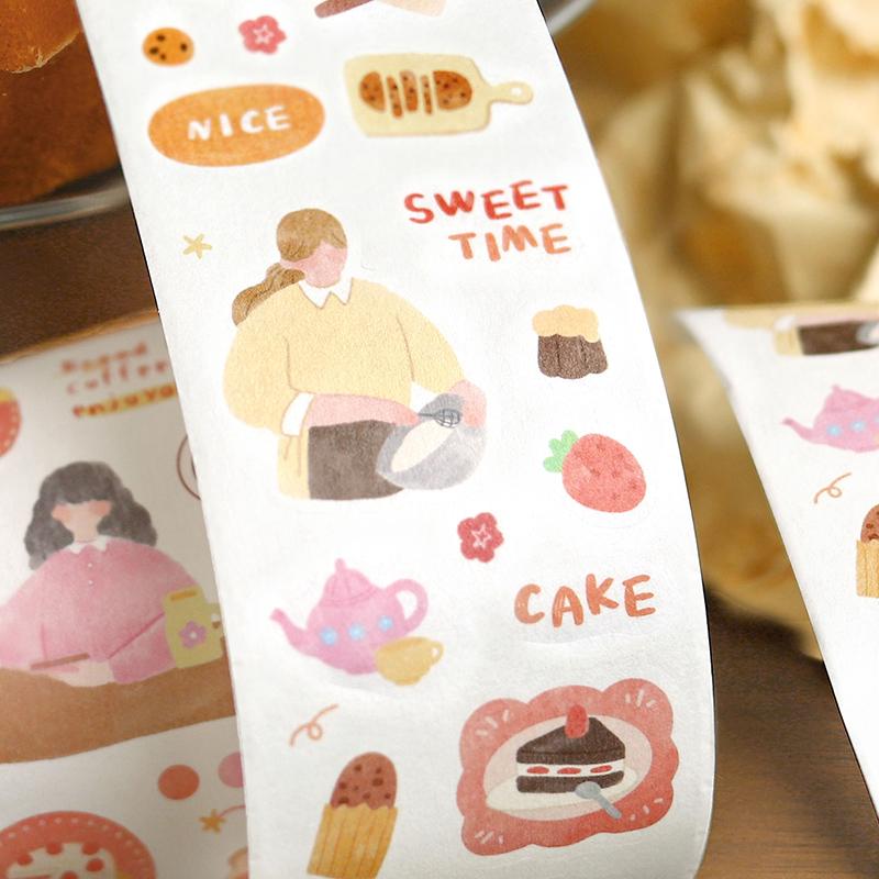 300cm/Roll Cartoon Daily theme of characters Making Tapes School Stickers DIY Scrapbook Sticker Decor Planner Korean Stationery