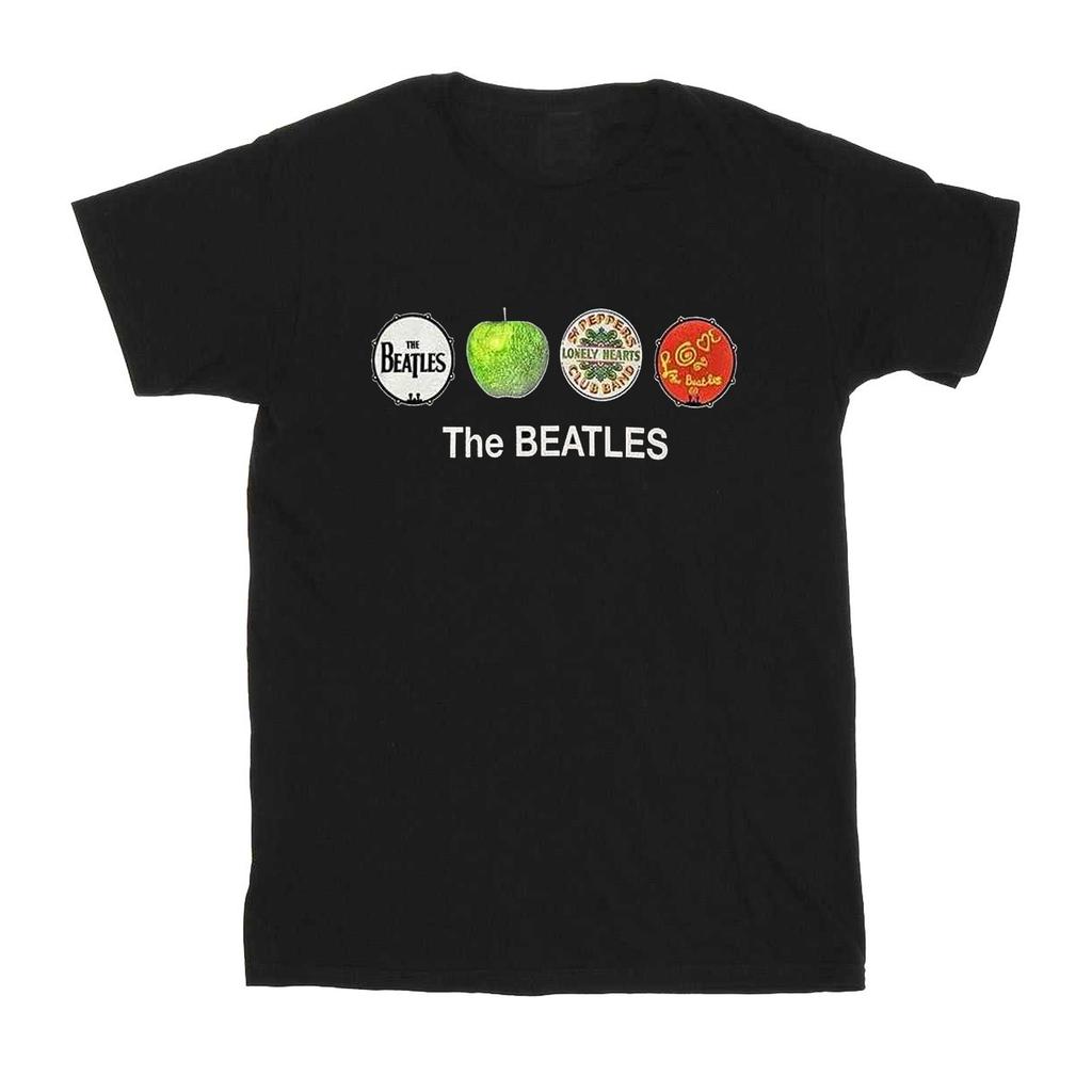 The Beatles Unisex Adult Apple And Drums Cotton T-Shirt