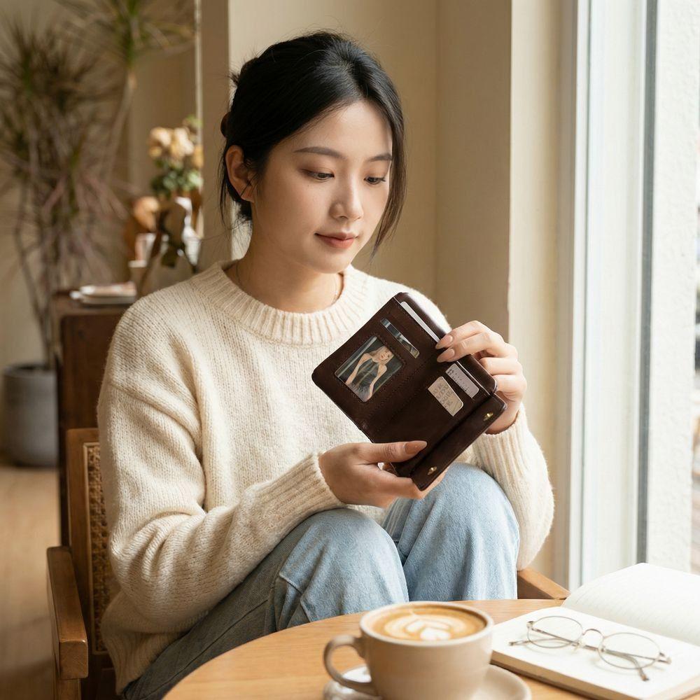Multi-Functional Soft Leather Korean Wallet Multi-Card Slot PU Coin Purse Solid Color Compact Card Holder Daily