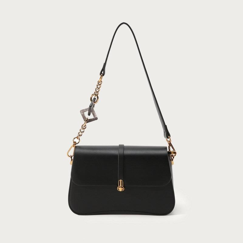 

Leather small square bag niche saddle bag new women s summer messenger bag high-end chain single shoulder armpit bag