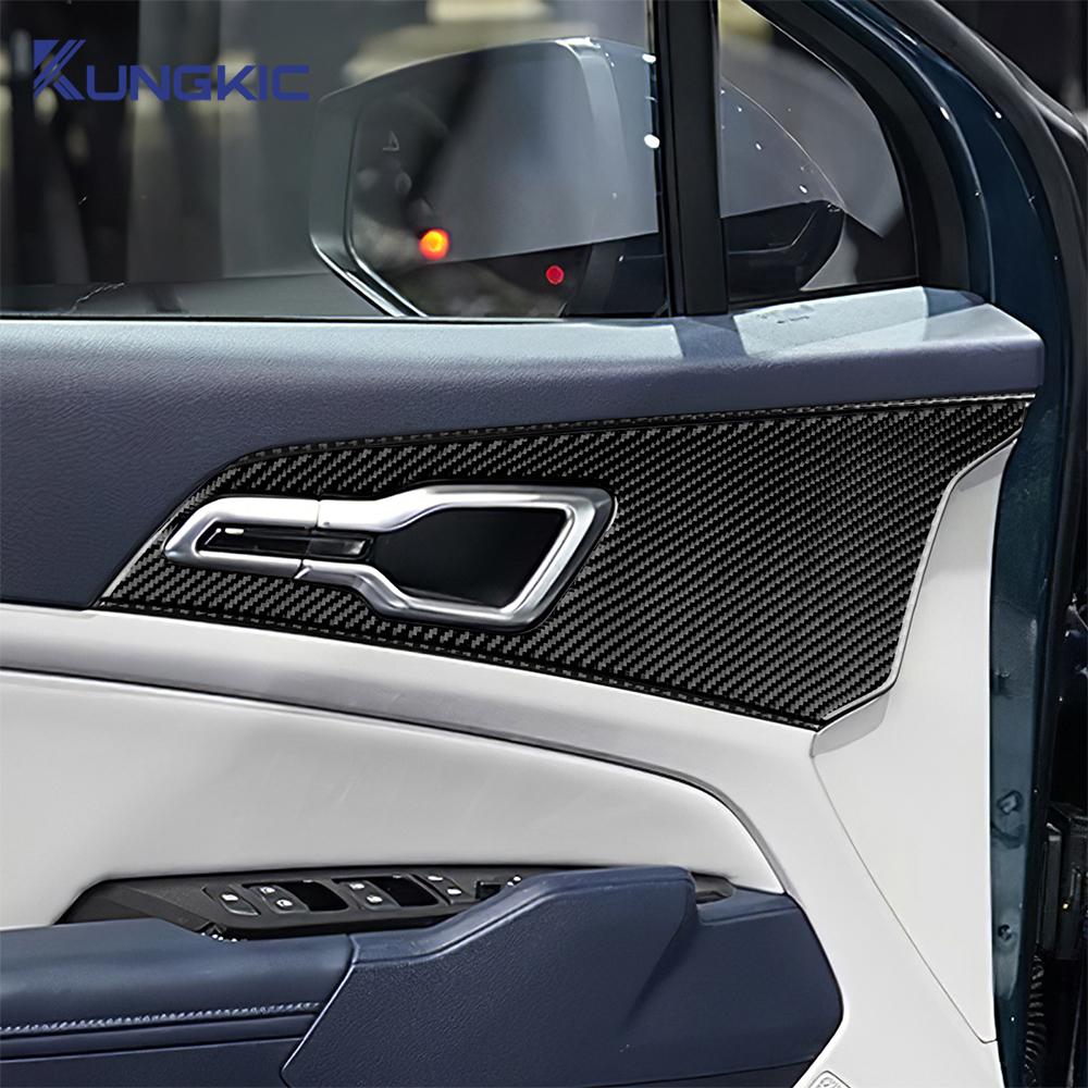 Real Soft Carbon Fiber Sticker For Kia Sportage 2025 2025 2025 2025 LHD RHD Car Door Handle Bowl Panel Trim Interior Accessories