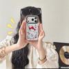 KT Cat Expression Electroplating Drip Glue Anti-drop Phone Case for iPhone 14/13 & Apple PROMAX 17/16/15