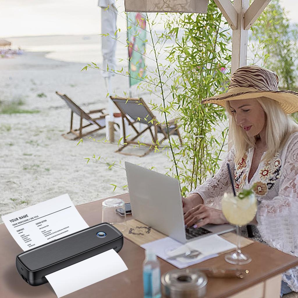 Thermal Printer Paper 8.5 x 11 Inch(200 Sheets), Compatible with A80/A81 Thermal Portable Printer, Automatic Folded Printing Paper feed