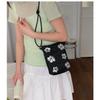 Sequin Embroidery Flower Denim Small Bag, Women's Versatile Phone Bag, Single Shoulder Crossbody Bag, Children's Bag