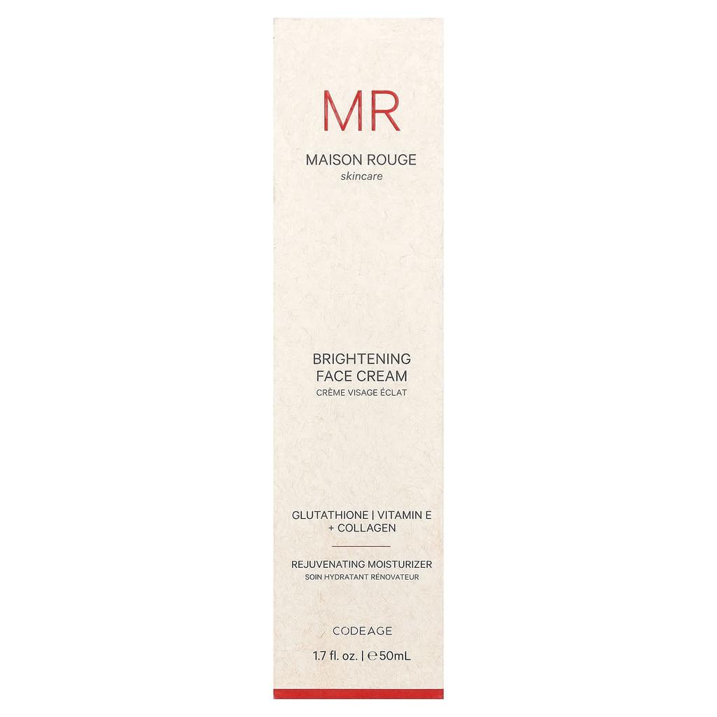 Codeage Maison Rouge Skincare, Brightening Face Cream, 50ml (1.7 Fl Oz)