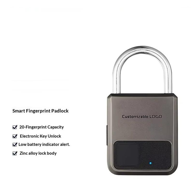 Biometric Smart Fingerprint Padlock Tuya App Control Waterproof Keyless Door Lock for Gym Lock School Backpack Luggage Security