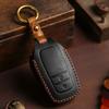 Leather Car Key Case Cover Pouch for Toyota Camry Levin Avalon Corolla Fortuner Keychain Holder Auto Keyring Bag Fob Protector