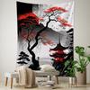 Forest Pagoda Landscape Tapestry Wall Hanging Simple Art Bohemian Modern Art Living Room Bedroom Home Decor Background Cloth