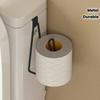1pc Wrought Iron Wall-Mounted Toilet Paper Holder - No-Drill Easy Install Space-Saving Design, Multi-Purpose Bathroom Tissue Storage for Toilet Paper