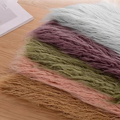 Tecido de pelo sintético de 25x45cm para patchwork, material de costura, boneca, barba, cabelo, tecido de pelúcia, faça você mesmo, vestuário feito à mão, decoração de casa