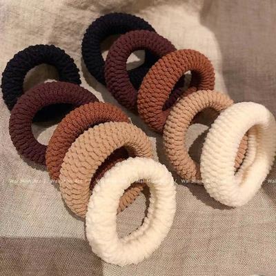2/5/10/100 Mix Color High Elasticity Thickened Versatile Simple Scrunchies, Hair-Friendly (Random Color) Hair Ties Hair Rope