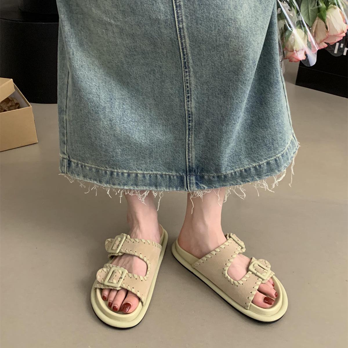 

Женские сандалии для лета и пляжа с мягкой подошвой цвета винограда и шлепанцы на толстой подошве 40 мятный зеленый