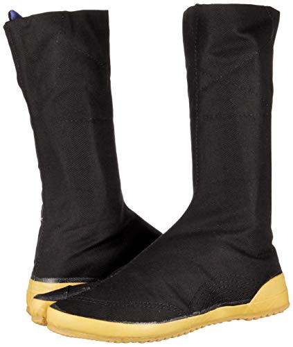 Moonstar Men's/Women's Lightweight Tabi Socks, 10-Piece A (10-Piece Seam), Durable Tabi Socks, 12-Piece A (12-Piece Seam), Black, 23 Cm, 2E