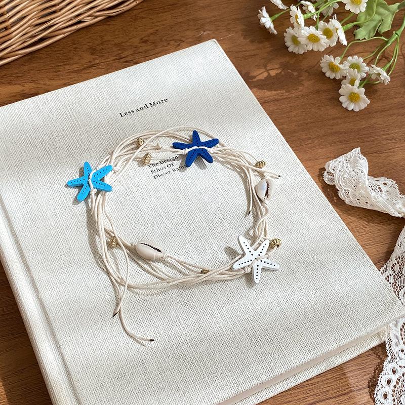 Hand-woven Shell Starfish Necklace Women's Fashion Seaside Vacation Style Waist Chain Personalized Niche Design Items