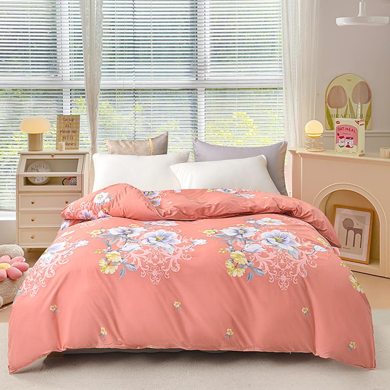 Luxury Floral Patterns Comforter Cover 1Pc Quilt Cover Skin-friendly Breathable Soft Duvet Cover with Zipper Queen Size Bedding